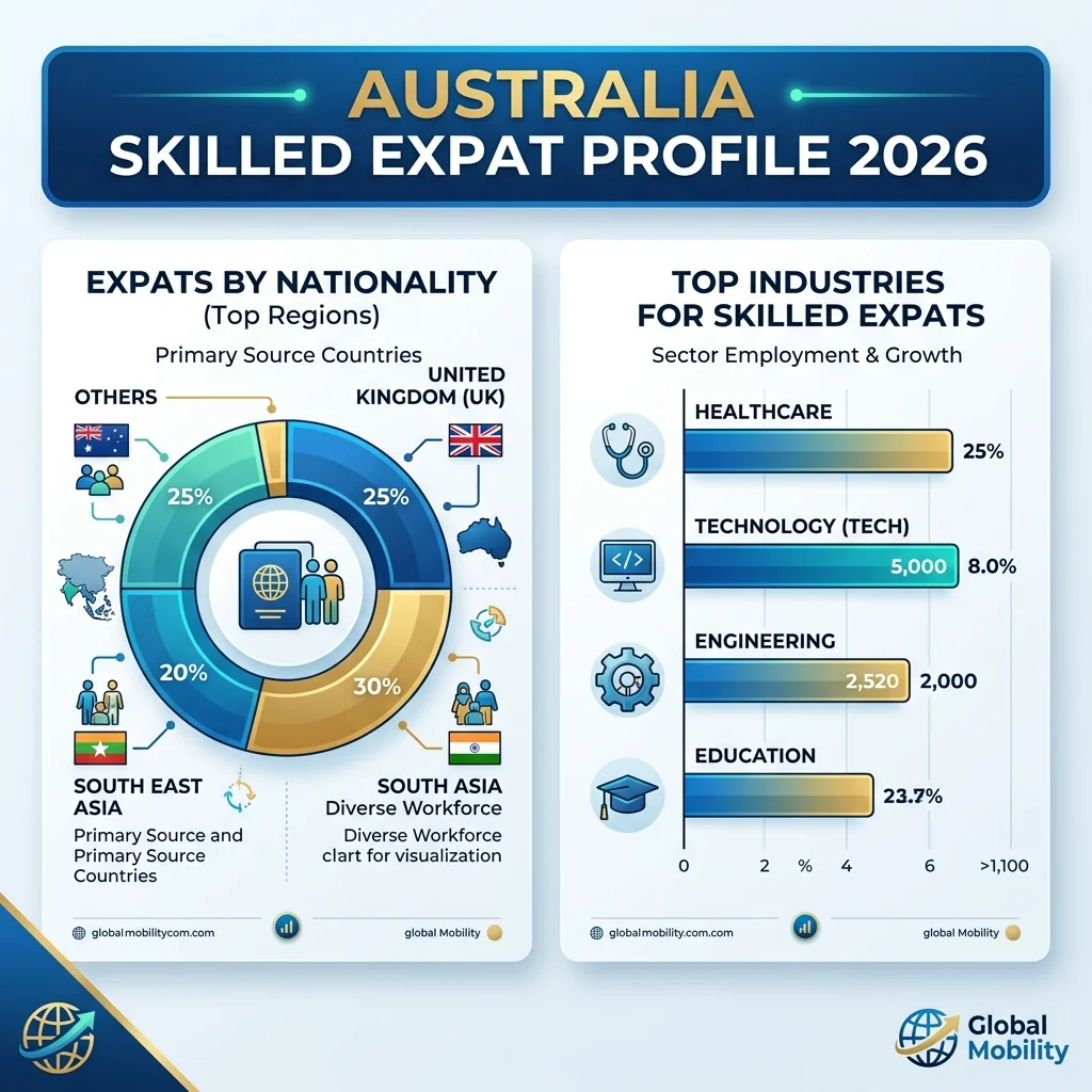 Australia Expat Demographics 2026 Infographic