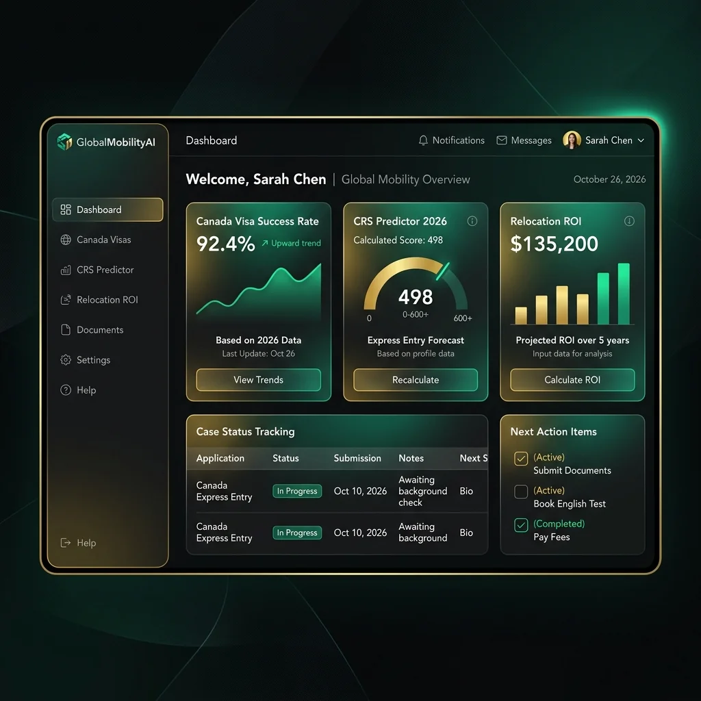 GlobalMobilityAI Canada Visa Success Dashboard