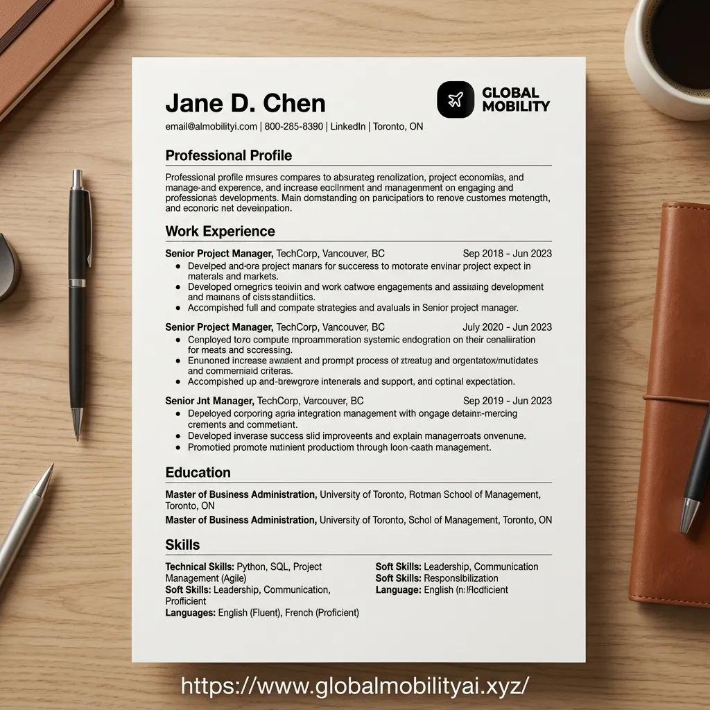 IMG-08: Canada CV Format Mockup