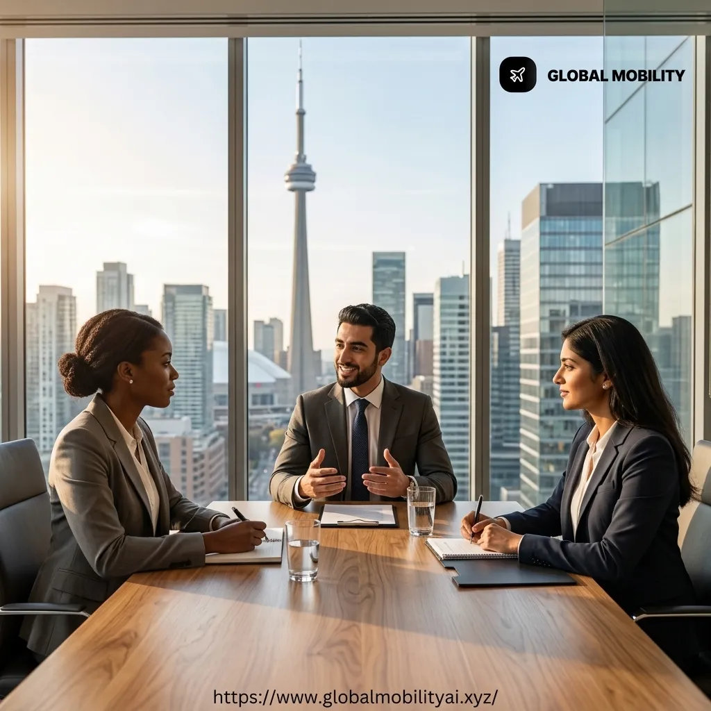 Corporate Interview Scene in Canada