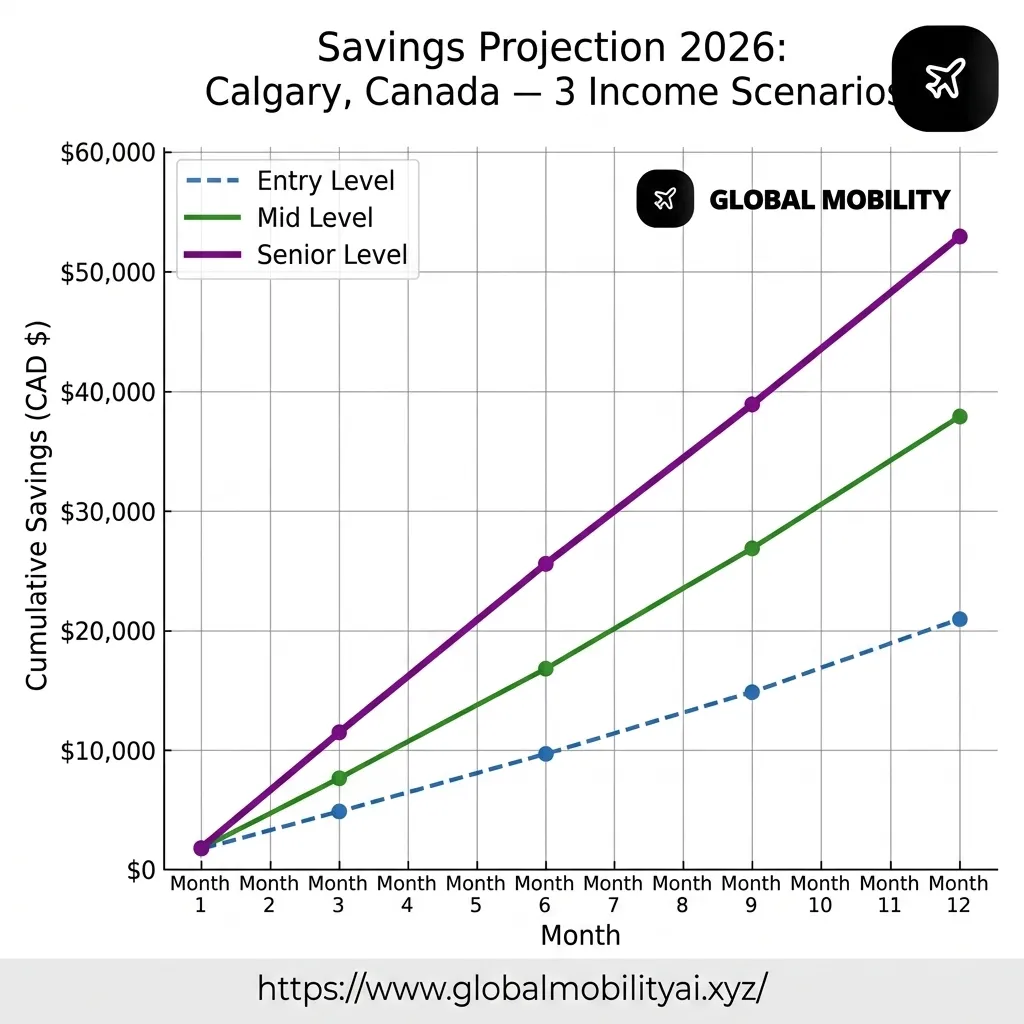 Canada Salary vs Savings Line Chart