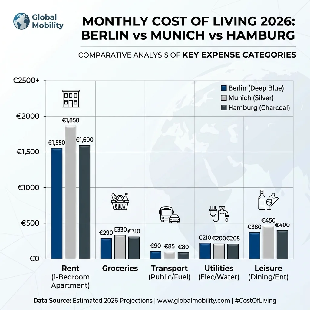 Germany Cost of Living Comparison Chart