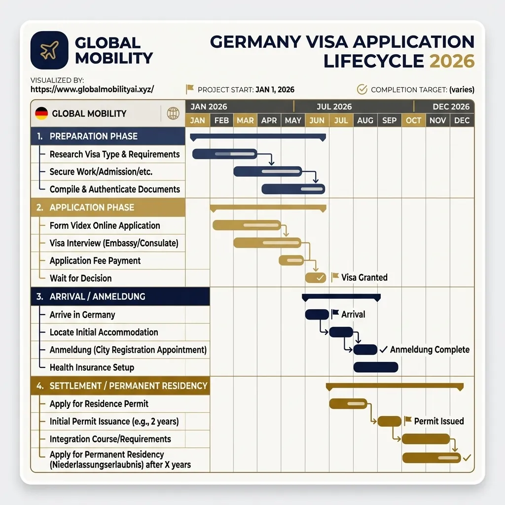 IMG-07: Germany Visa Processing Timeline — Gantt Chart 2026