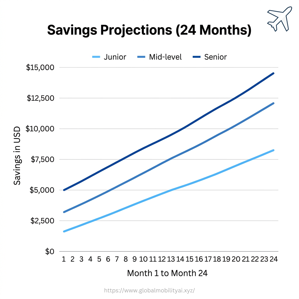 CHART-2: Savings Projection Line Chart