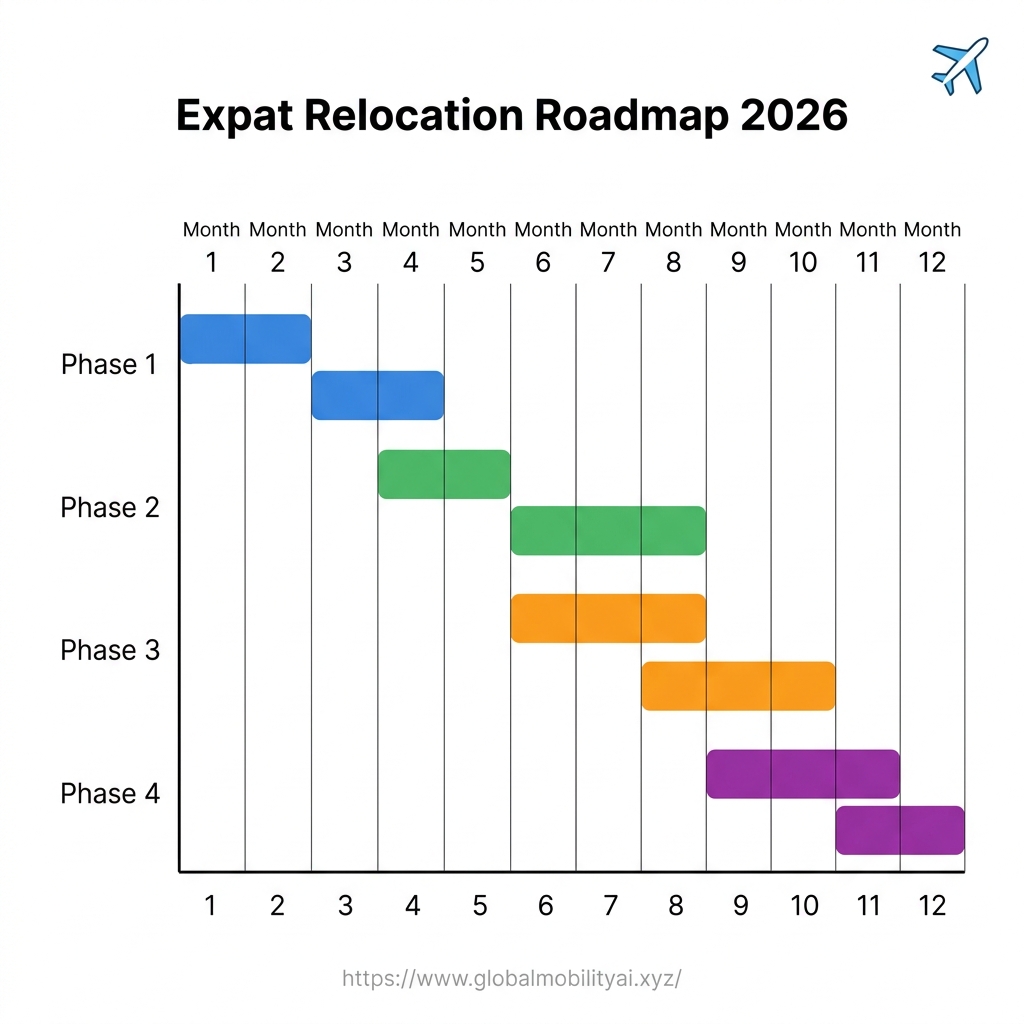 CHART-3: Visa Processing Timeline Gantt Chart