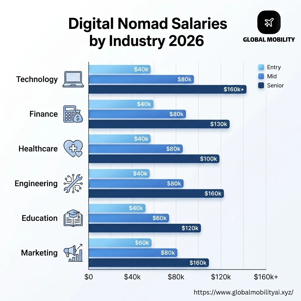 Nomad Salary by Industry 2026