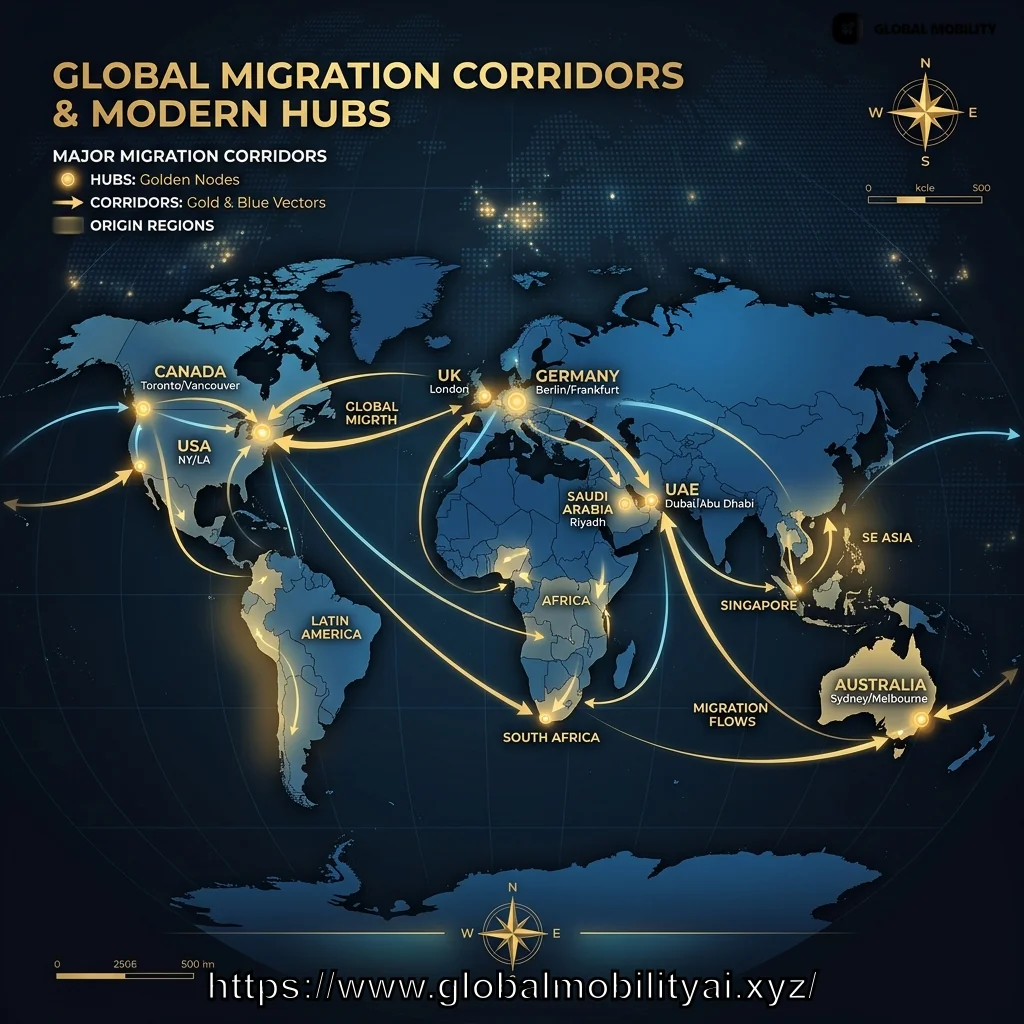 IMG-02: Global economic migration hubs 2026 map