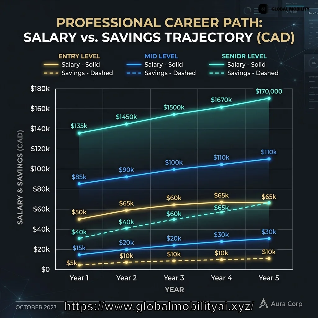 CHART-2: Salary vs. Savings Potential Line Chart