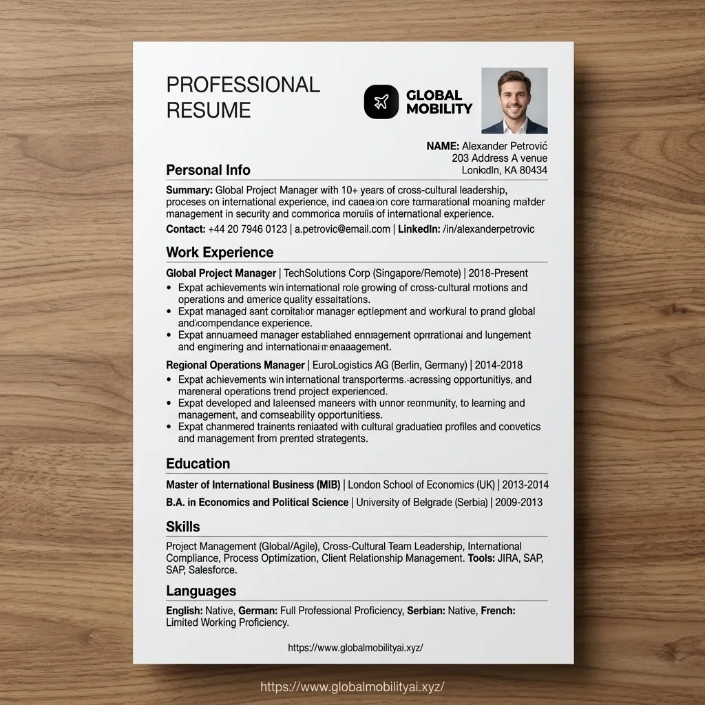 IMG-07: Professional CV Mockup Layout