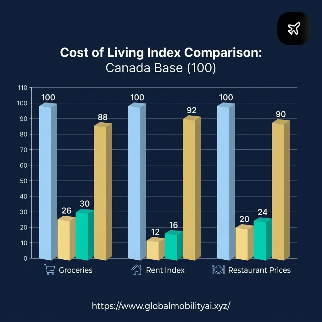 CHART-1: Cost of Living Comparison Bar Chart