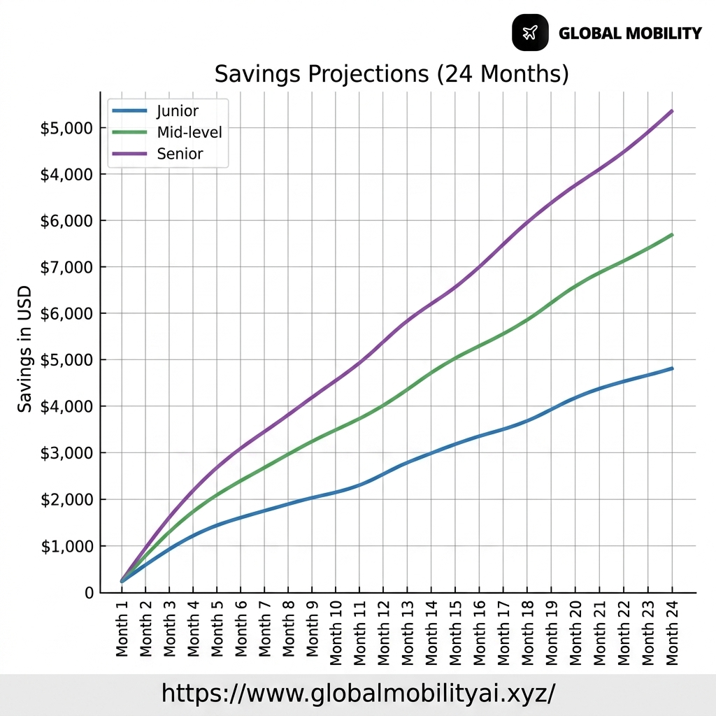CHART-2: Savings Projection Line Chart