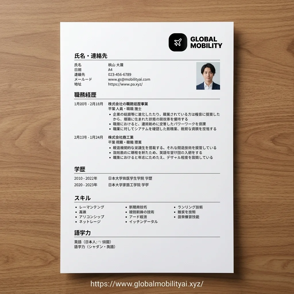 IMG-10: Japanese Resume Format