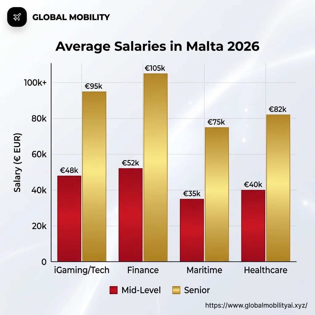 Malta Professional Salary Comparison 2026 Chart