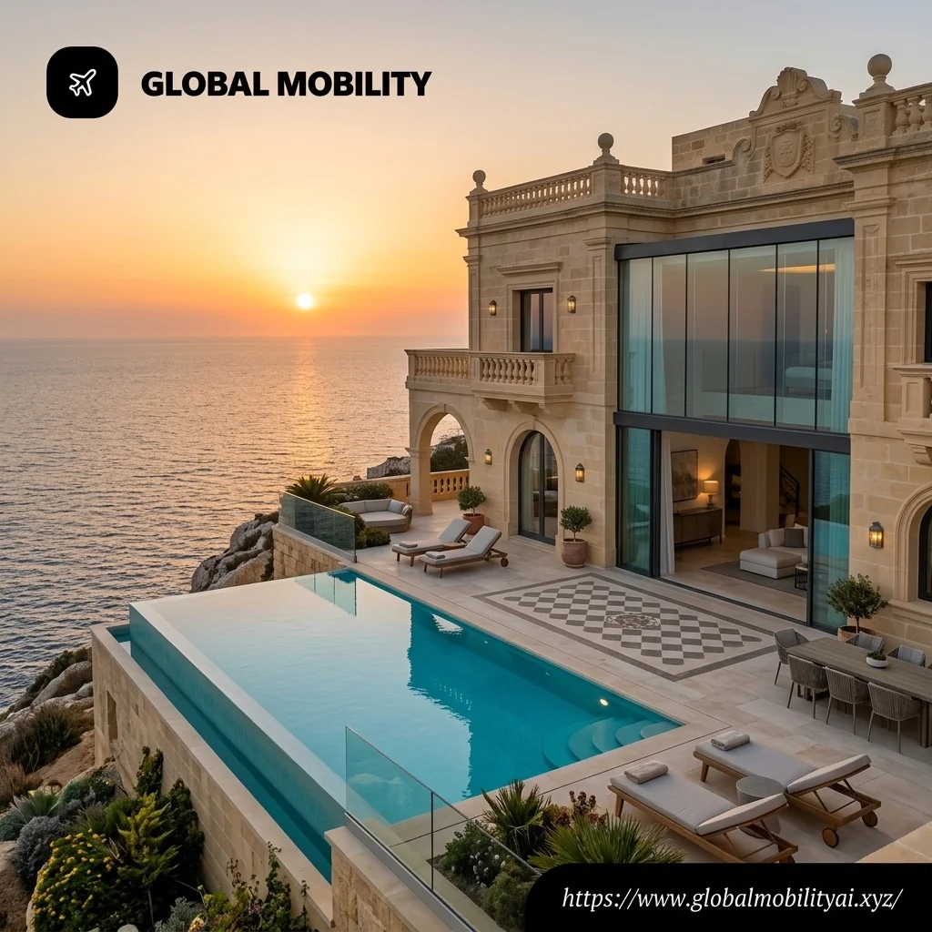 Malta Luxury Limestone Villa Gozo Infinity Pool