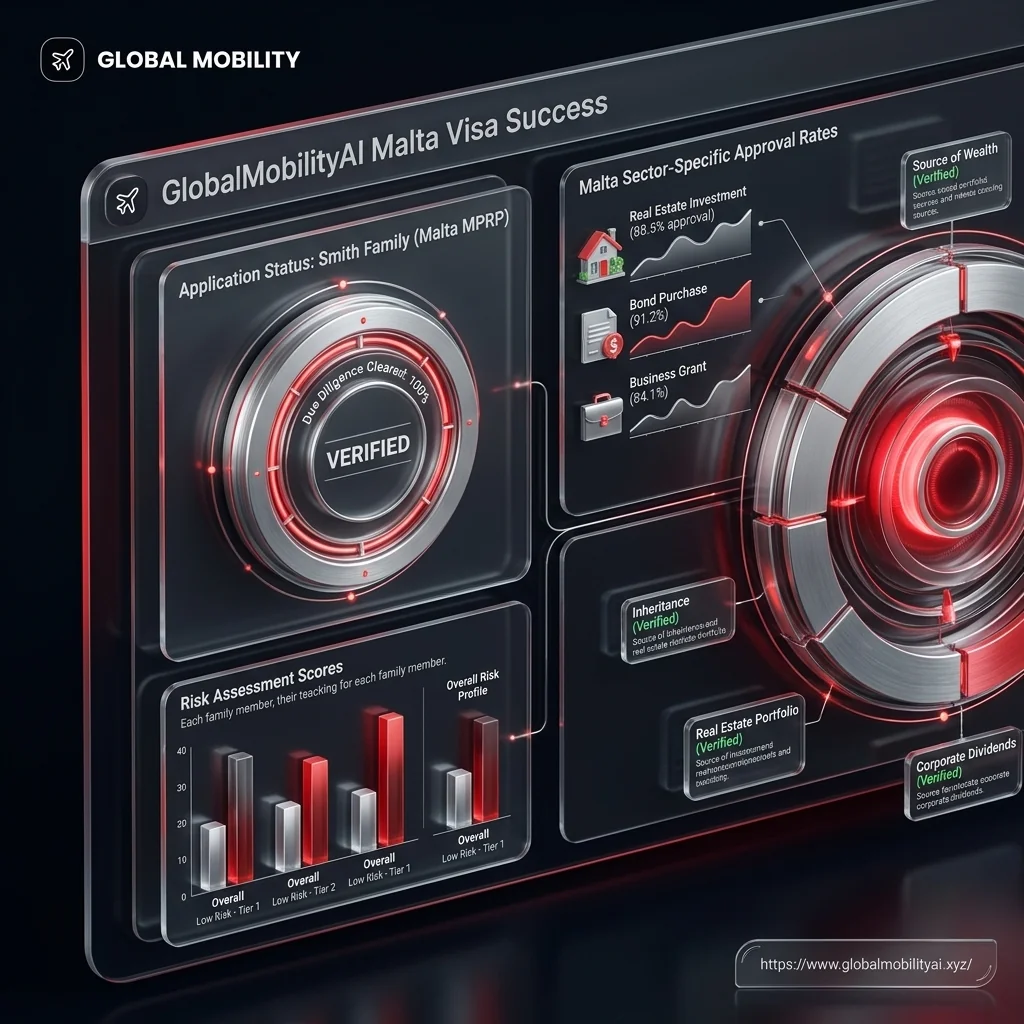 GlobalMobilityAI Malta Visa Success Dashboard