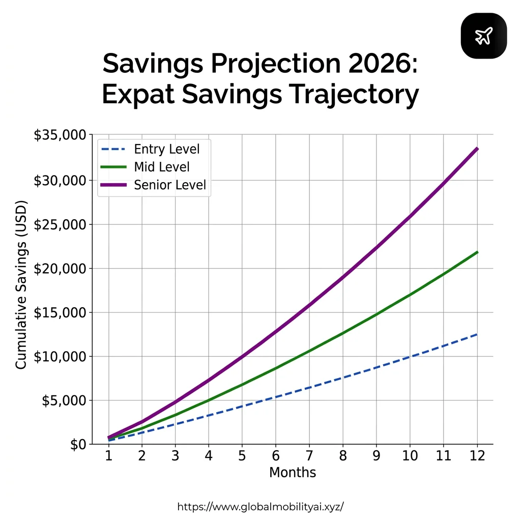 CHART-2: Savings Projection Line Chart