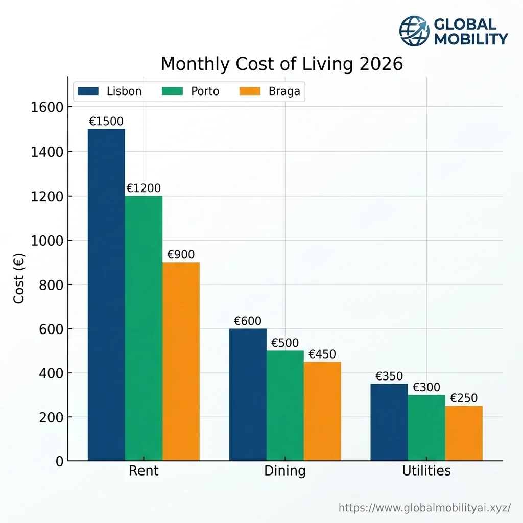 Portugal Cost of Living Comparison Chart