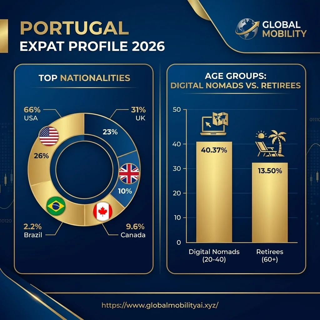 Portugal Expat Demographics 2026 Infographic
