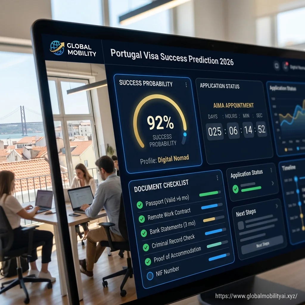 GlobalMobilityAI Portugal Visa Success Dashboard