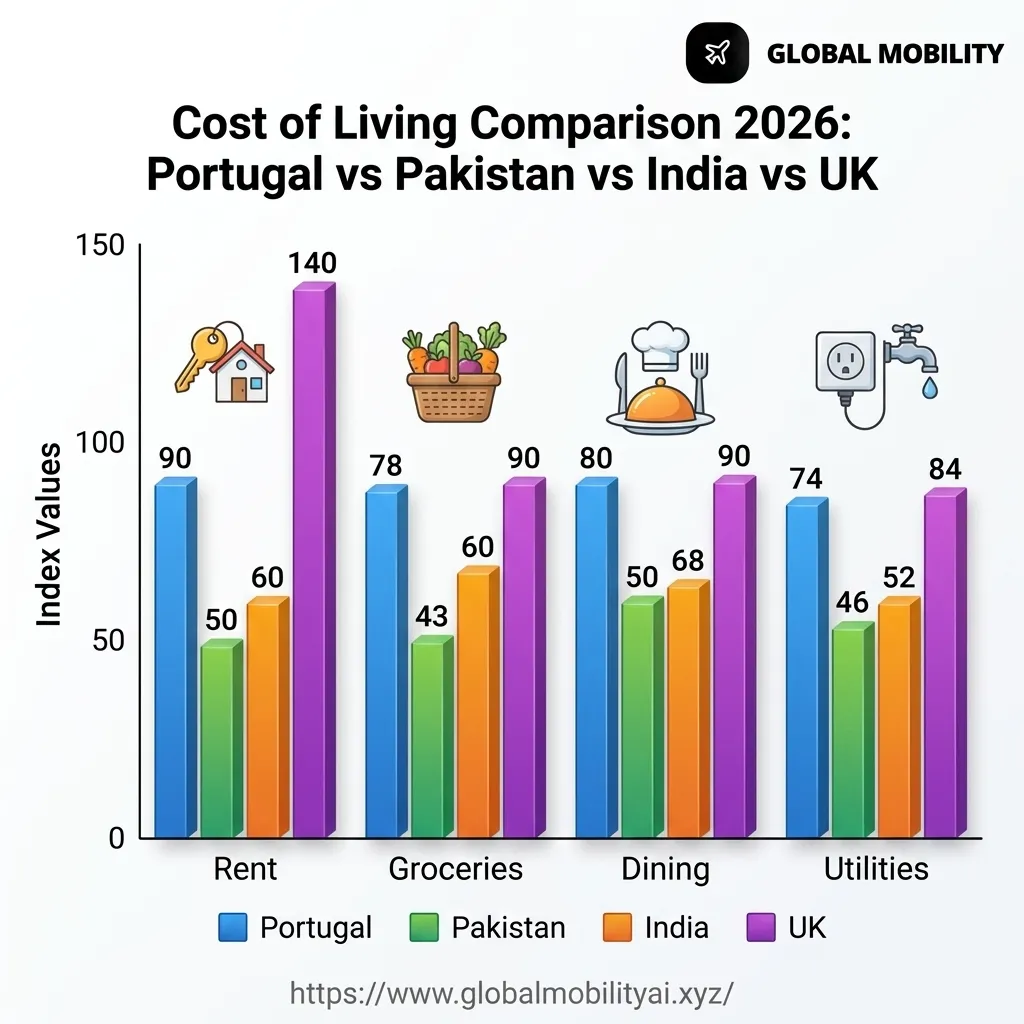 CHART-1: Cost of Living comparison bar chart