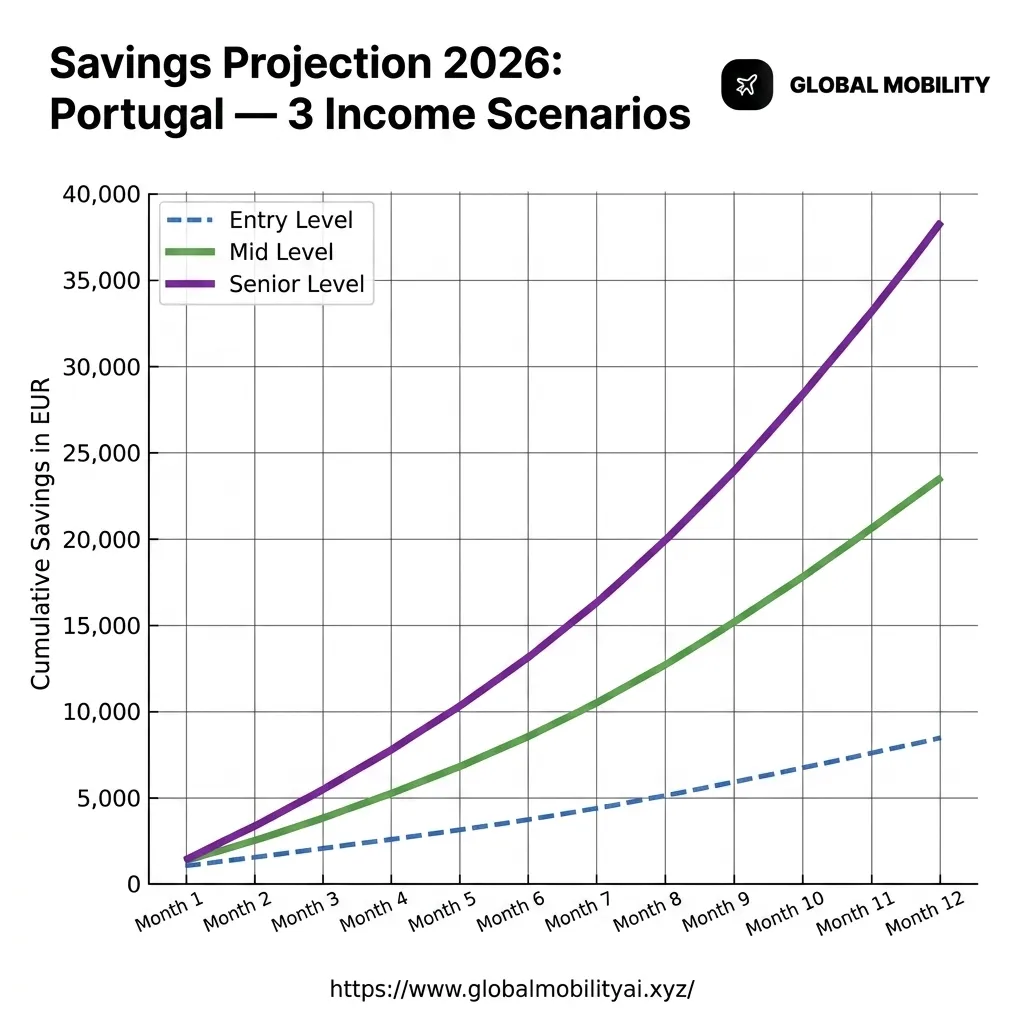 CHART-2: Salary vs. Savings line chart