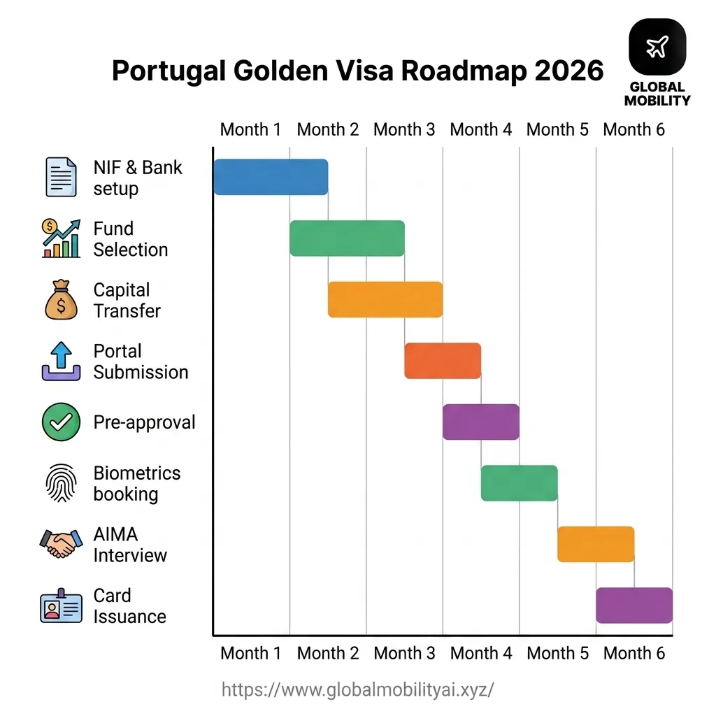 CHART-3: Visa processing timeline Gantt chart