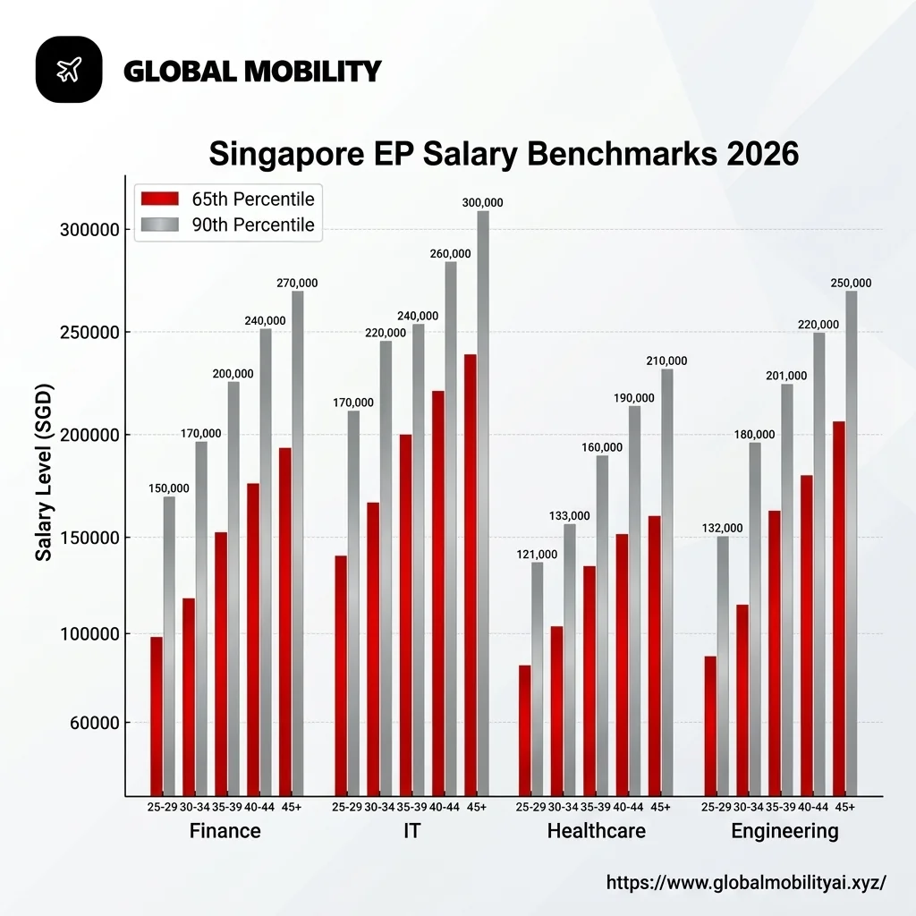 Singapore EP Salary Percentile Benchmarks 2026 Chart