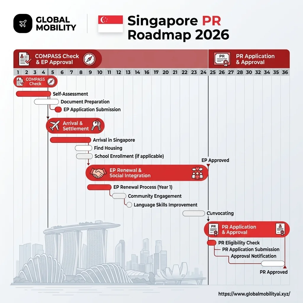 Singapore PR Roadmap Timeline Chart