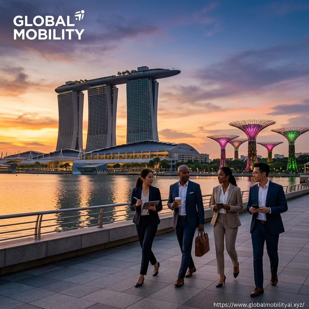 Singapore Marina Bay Sands District Hub Silhouette