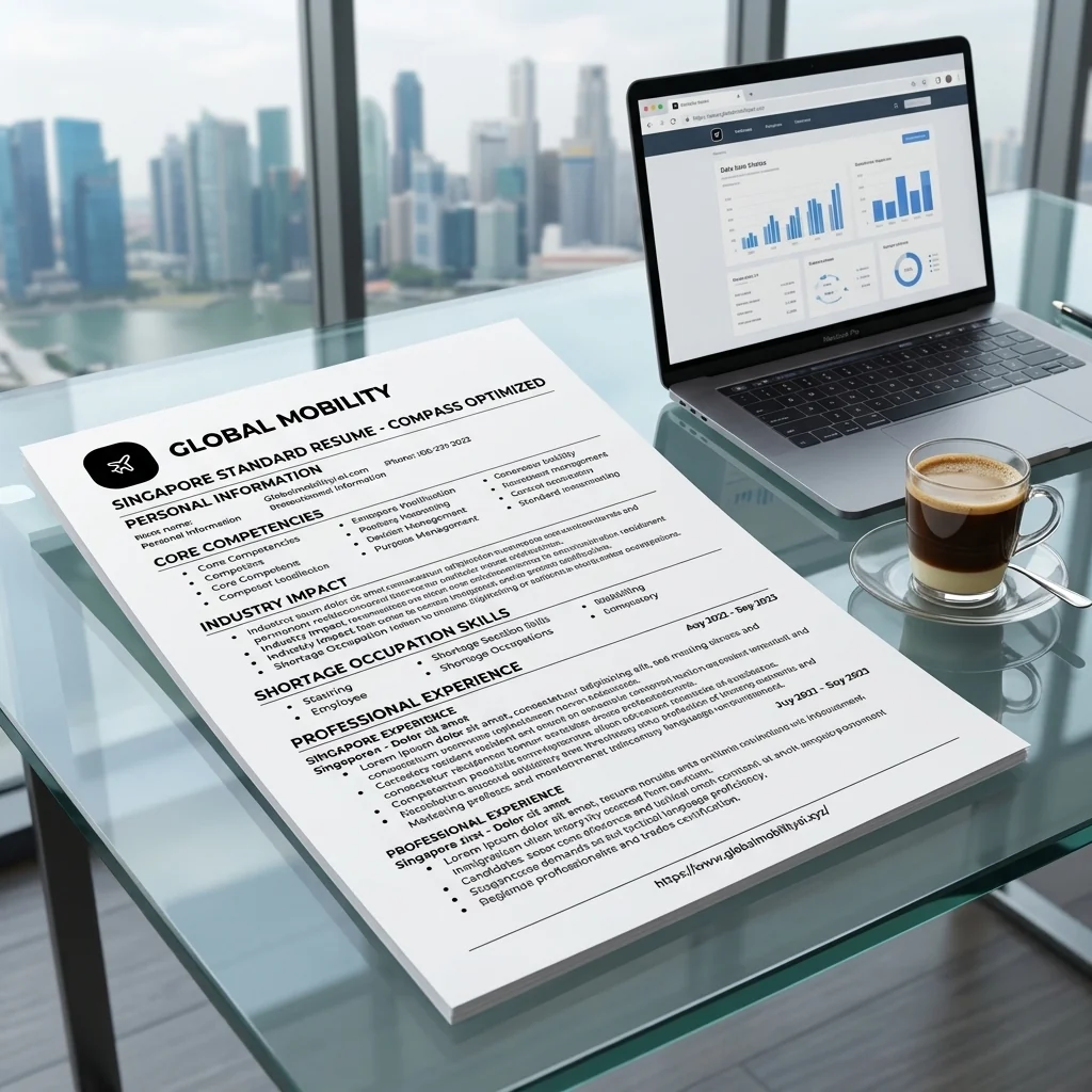 Singapore CV Format Template Mockup