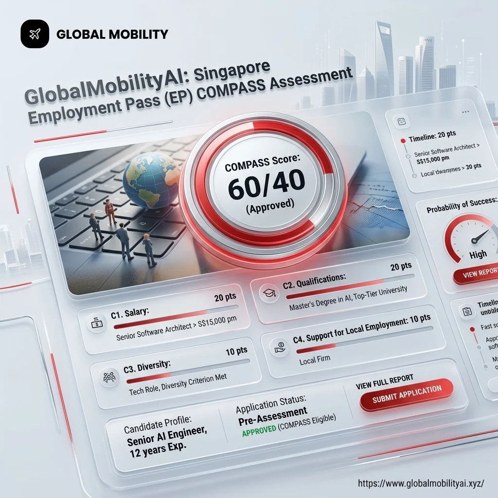 GlobalMobilityAI Singapore Visa Success Dashboard