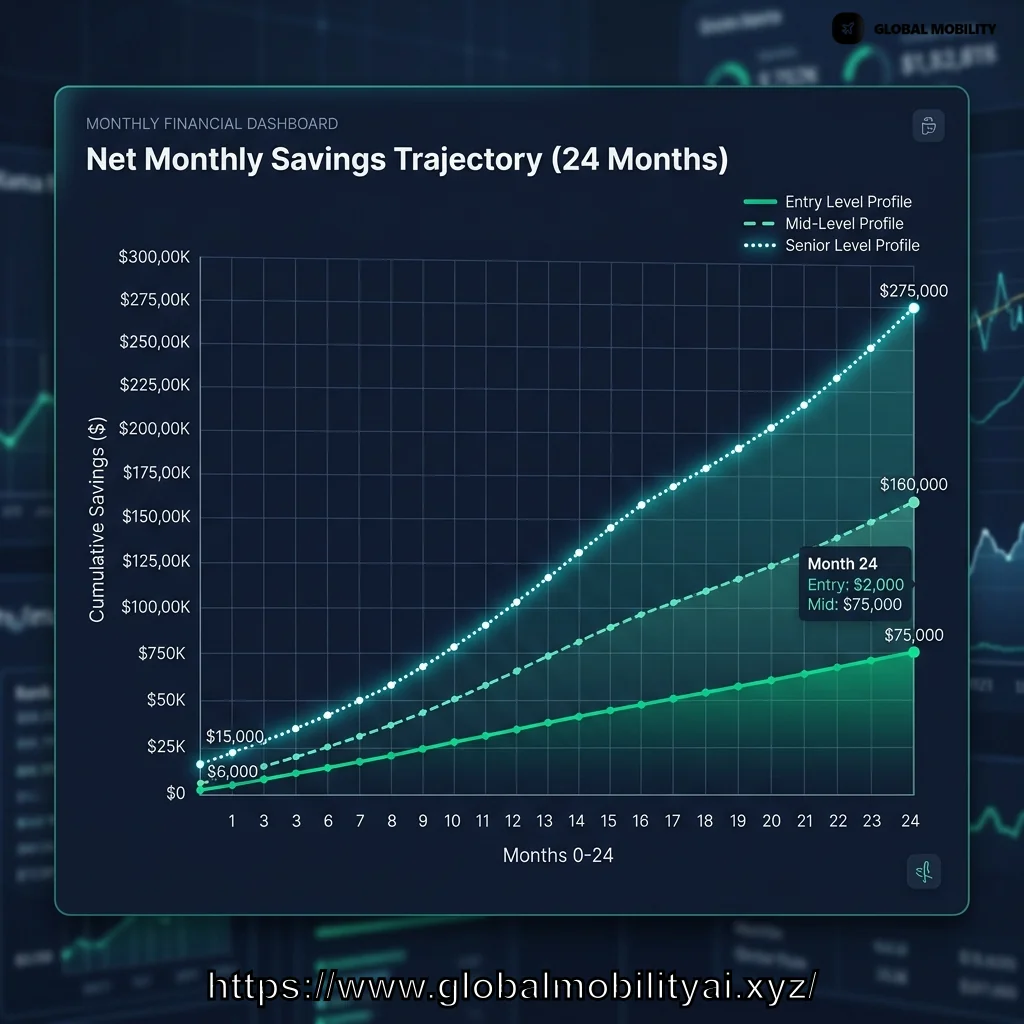 IMG-06: Salary vs Savings Line Chart