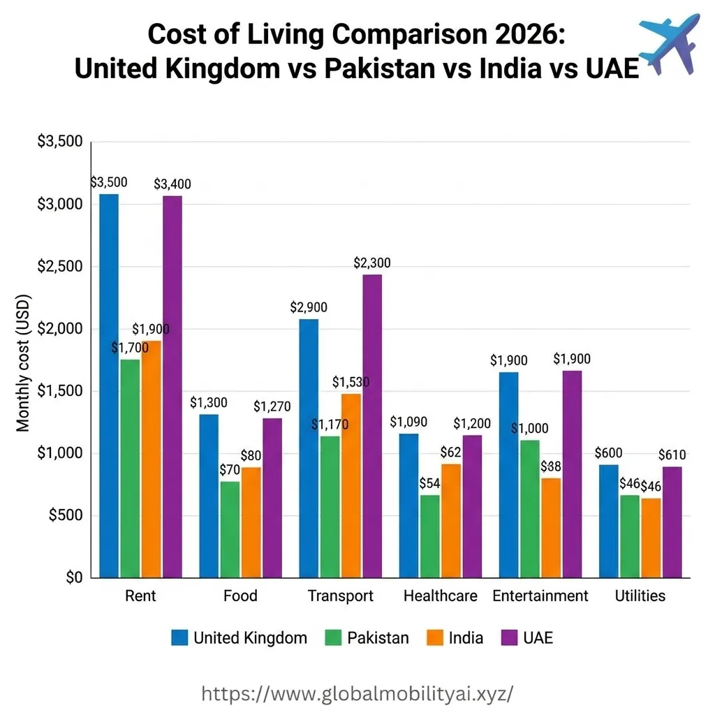 CHART-1: UK Cost of Living Comparison
