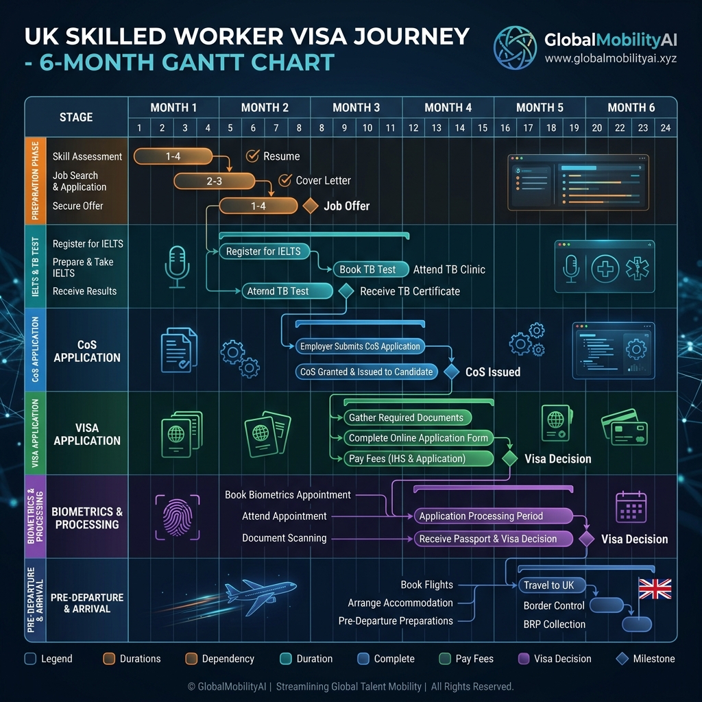 IMG-10: UK Skilled Worker Visa Processing Timeline — 2026 Gantt Chart