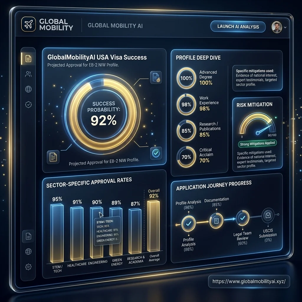 GlobalMobilityAI USA Visa Success Dashboard